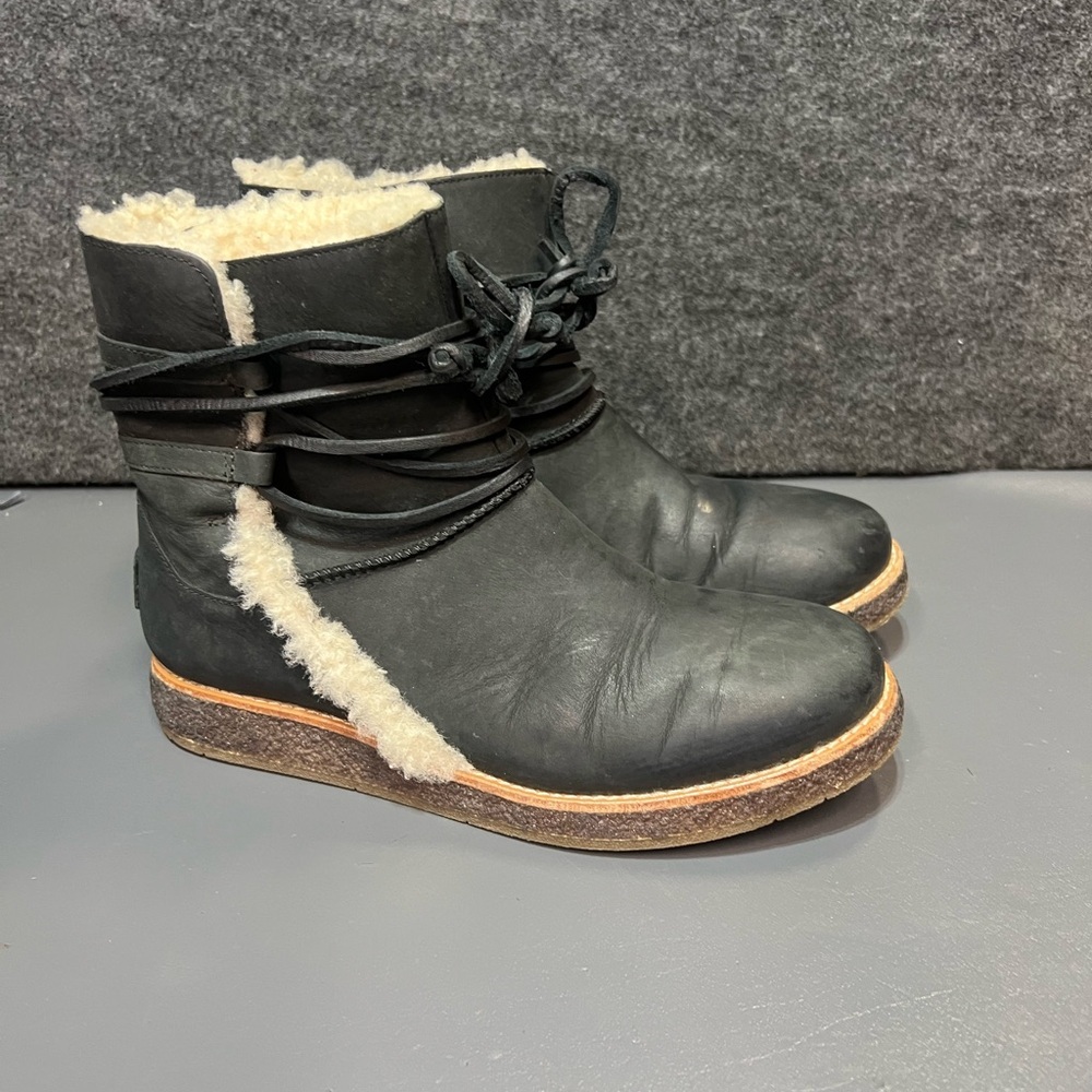 UGG Luisa Water-Resistant Leather Boots Women’s Size 6.5